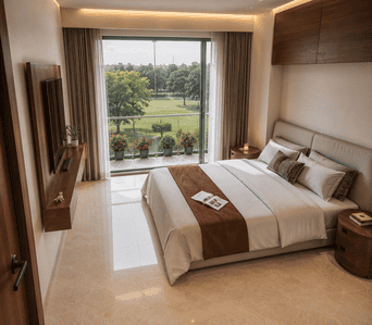 Bedroom Image of 1500 Sq.ft 4 BHK Apartment / Flat for sale in The Heritage, Malviya Nagar New Delhi for Rs. 19500015