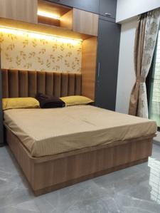 Bedroom Image of 650 Sq.ft 1 BHK Apartment / Flat for rent in Platinum Royal Residency, Kharghar Navi Mumbai for Rs. 30000