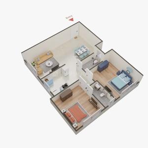 Image of 698 Sq.ft 2 BHK Apartment / Flat for sale in Alag Ashtapad, Ghatkopar East, Mumbai for Rs. 14900000