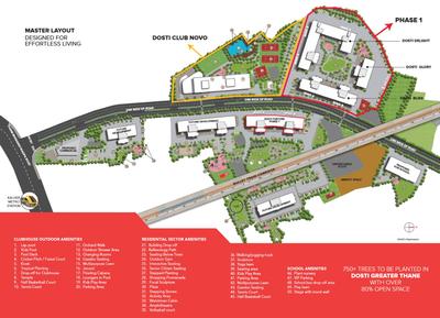 Image of 322 Sq.ft 1 BHK Apartment / Flat for sale in Dosti Greater Thane, Bhiwandi, Thane for Rs. 3200000