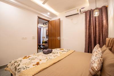 Bedroom Image of 550 Sq.ft 1 BHK Builder Floor for rent in Chhattarpur New Delhi for Rs. 27999