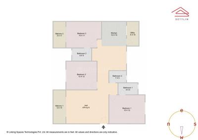 Image of 1860 Sq.ft 3 BHK Apartment / Flat for sale in MV Periwinkle by MV Projects (India) Pvt Ltd, Jakkur, Bengaluru for Rs. 19000000