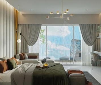 Bedroom Image of 977 Sq.ft 2 BHK Apartment / Flat for sale in Embassy Indiabulls Park 1, Panvel Navi Mumbai for Rs. 10900000