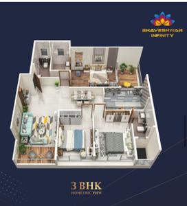 Image of 1600 Sq.ft 3 BHK Apartment / Flat for sale in Bhaveshwar Infinity, Ulwe, Navi Mumbai for Rs. 15000000