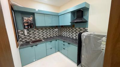 Kitchen Image of 550 Sq.ft 1 BHK Builder Floor for rent in Mahalakshmi Nagar Indore for Rs. 19500