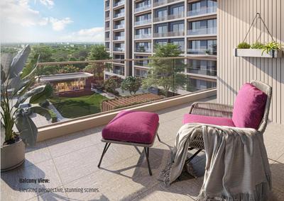 Balcony Image of 1227 Sq.ft 2 BHK Apartment / Flat for sale in Prestige Morar , Adajan Gam Surat for Rs. 5751000
