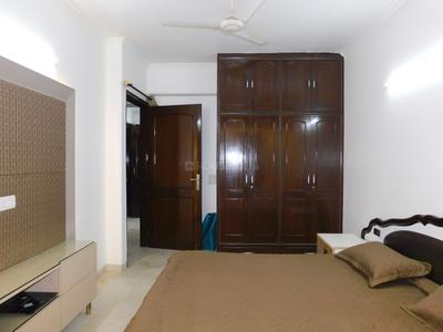 Bedroom Image of 1800 Sq.ft 3 BHK Builder Floor for rent in Masjid Moth Village New Delhi for Rs. 110000