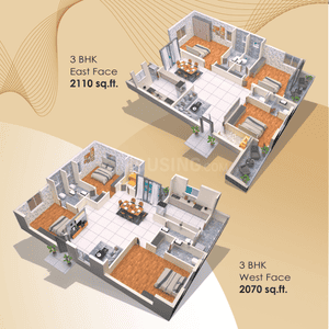 Image of 2070 Sq.ft 3 BHK Apartment / Flat for sale in SS Harmony, Yendada, Visakhapatnam for Rs. 13300000