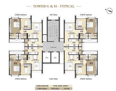 Image of 1000 Sq.ft 2 BHK Apartment / Flat for rent in Shapoorji Pallonji Vicinia, Powai, Mumbai for Rs. 76000