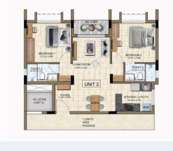 Image of 950 Sq.ft 2 BHK Apartment / Flat for sale in Candolim, Goa for Rs. 16100000