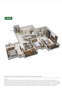 Image of 1698 Sq.ft 3 BHK Apartment / Flat for sale in Nyati Emerald, Baner, Pune for Rs. 15500000