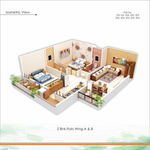 Image of 1600 Sq.ft 3 BHK Apartment / Flat for sale in Besa, Nagpur for Rs. 5300000