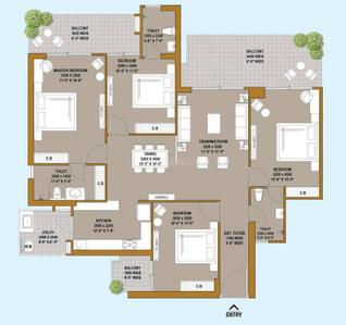 Image of 1686 Sq.ft 4 BHK Apartment / Flat for sale in SKA Estate, Eta II, Greater Noida for Rs. 21900000