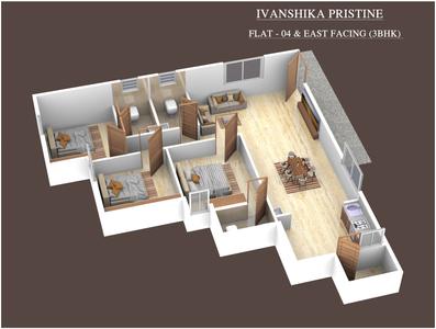 Image of 1200 Sq.ft 3 BHK Apartment / Flat for sale in Singasandra, Bengaluru for Rs. 10000000