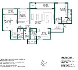 Image of 2026 Sq.ft 3 BHK Apartment / Flat for sale in Godrej Woodscapes, Budigere Cross, Bengaluru for Rs. 28000000