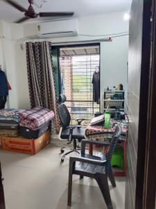 Bedroom Image of 600 Sq.ft 1 BHK Apartment / Flat for rent in Shree Sidhivinayak Apartment, Airoli Navi Mumbai for Rs. 25000