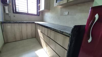 Kitchen Image of 400 Sq.ft 1 BHK Builder Floor for rent in Mahalakshmi Nagar Indore for Rs. 22000