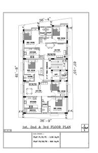 Floor Plan Image of 822 Sq.ft 2 BHK Apartment / Flat for sale in Madipakkam Chennai for Rs. 7800100