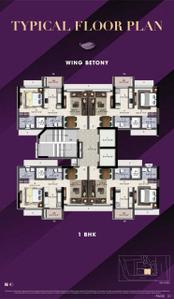 Image of 593 Sq.ft 1 BHK Apartment / Flat for sale in Dotom Blumen, Vikhroli West, Mumbai for Rs. 11800000