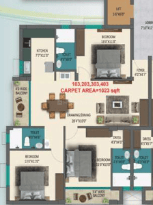 Image of 1660 Sq.ft 3 BHK Apartment / Flat for sale in Panchmukhi Uma Sarita, Hanspal, Bhubaneswar for Rs. 10500000