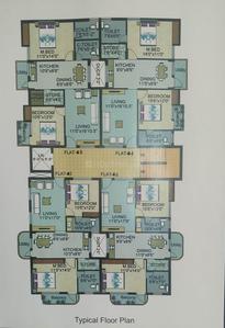 Floor Plan Image of 1000 Sq.ft 2 BHK Apartment / Flat for rent in Saptapur Dharwad for Rs. 14000