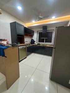 Kitchen Image of 1800 Sq.ft 3 BHK Apartment / Flat for rent in Darshanam Club Life, Undera Vadodara for Rs. 60000