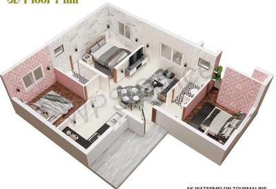 Image of 1097 Sq.ft 2 BHK Apartment / Flat for sale in Pammal, Chennai for Rs. 7679000