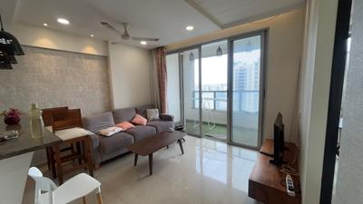 Living Room Image of 730 Sq.ft 1.5 BHK Builder Floor for rent in Amanora Future Towers, Hadapsar Pune for Rs. 40000