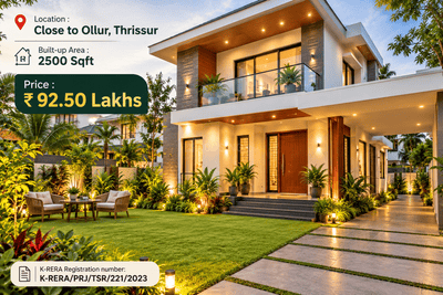 Image of 2500 Sq.ft 3 BHK Independent House for sale in Paravattani, Thrissur for Rs. 9250000