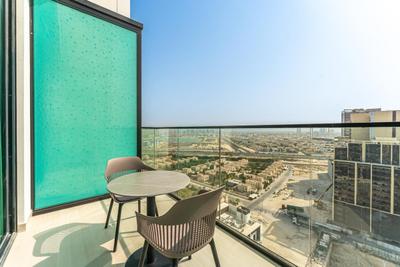 Balcony Image of 348 Sq.ft 1 RK Apartment / Flat for sale in Jumeirah Village Dubai for Rs. 16964180