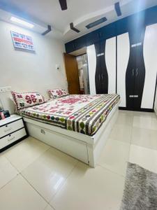 Bedroom Image of 880 Sq.ft 2 BHK Apartment / Flat for rent in City Shine Society, Kopar Khairane Navi Mumbai for Rs. 45000