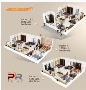 Floor Plan Image of 1025 Sq.ft 3 BHK Apartment / Flat for sale in Sai Pr Prime, Gajuwaka Visakhapatnam for Rs. 3749000