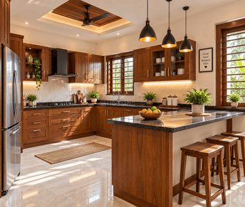 Kitchen Image of 2500 Sq.ft 4 BHK Independent House for sale in Guruvayur Thrissur for Rs. 15500000