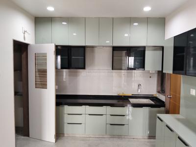 Kitchen Image of 2500 Sq.ft 3 BHK Apartment / Flat for rent in Sangani Shaligram Lakeview, Vaishno Devi Circle Ahmedabad for Rs. 32000
