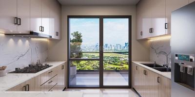 Kitchen Image of 1800 Sq.ft 3 BHK Apartment / Flat for sale in Emaar Serenity Hills Phase 1, Sector 86 Gurgaon for Rs. 29000000
