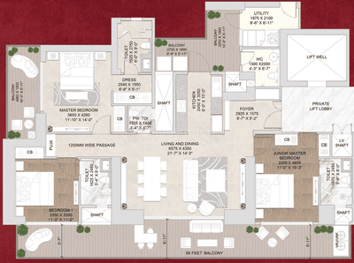 Image of 2650 Sq.ft 3 BHK Apartment / Flat for sale in Signature Global Twin Tower DXP, Sector 84, Gurgaon for Rs. 54000000