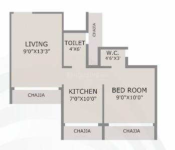 Image of 655 Sq.ft 1 BHK Apartment / Flat for sale in Kamothe, Navi Mumbai for Rs. 6350000