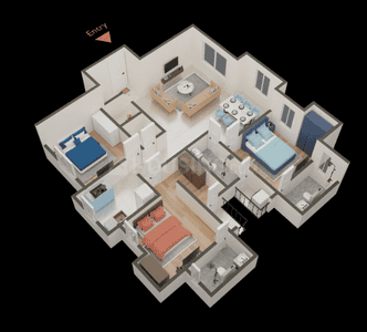 Image of 960 Sq.ft 3 BHK Apartment / Flat for sale in Eternia At Kalpataru Parkcity, Kolshet, Thane for Rs. 20300000