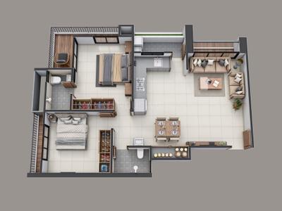 Image of 1251 Sq.ft 2 BHK Apartment / Flat for sale in Maruti Santvan Newon, Palanpur, Surat for Rs. 5800000