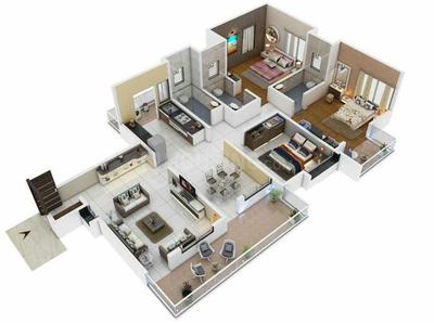 Image of 1623 Sq.ft 3 BHK Apartment / Flat for sale in Om Shiv Kailasa, Mihan, Nagpur for Rs. 7800000