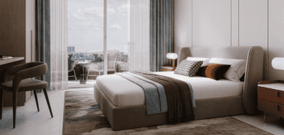 Bedroom Image of 549 Sq.ft 1 BHK Apartment / Flat for sale in Al Jaddaf Dubai for Rs. 29574065