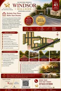 Image of 2024 Sq.ft Residential Plot / Land for sale in Vihana Windsor Hillside, Byrashettihalli, Bengaluru for Rs. 8250000