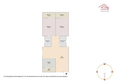 Image of 1214 Sq.ft 2 BHK Apartment / Flat for sale in Varthur, Bengaluru for Rs. 8800000