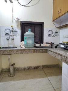 Kitchen Image of 650 Sq.ft 1 BHK Apartment / Flat for rent in Rajpur New Delhi for Rs. 13500