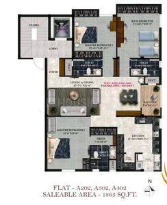 Image of 1864 Sq.ft 3 BHK Apartment / Flat for sale in Kilpauk, Chennai for Rs. 39000000