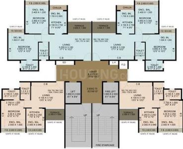 Image of 1100 Sq.ft 2 BHK Apartment / Flat for sale in Neel Sidhi Anexo, Ghansoli, Navi Mumbai for Rs. 17500000