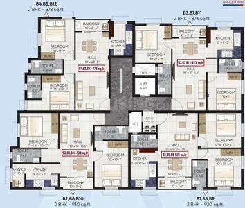 Image of 873 Sq.ft 2 BHK Apartment / Flat for sale in Korattur, Chennai for Rs. 8300000