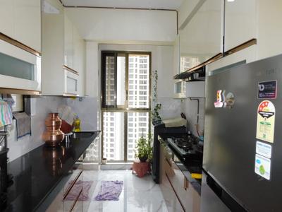 Kitchen Image of 600 Sq.ft 1 BHK Apartment / Flat for rent in Raymond Ten X Habitat Raymond Realty Tower D, Thane West Thane for Rs. 31000