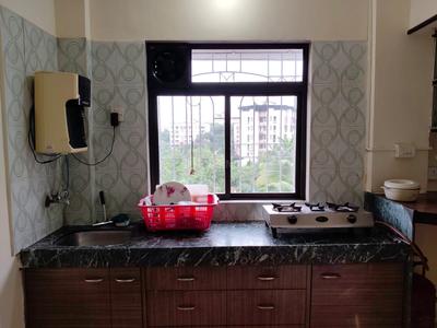 Kitchen Image of 580 Sq.ft 1 BHK Apartment / Flat for rent in Hiranandani Estate Thane for Rs. 26000