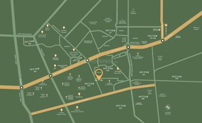 Image of 1508 Sq.ft 2 BHK Apartment / Flat for sale in Emaar Urban Oasis, Sector 62, Gurgaon for Rs. 31000000
